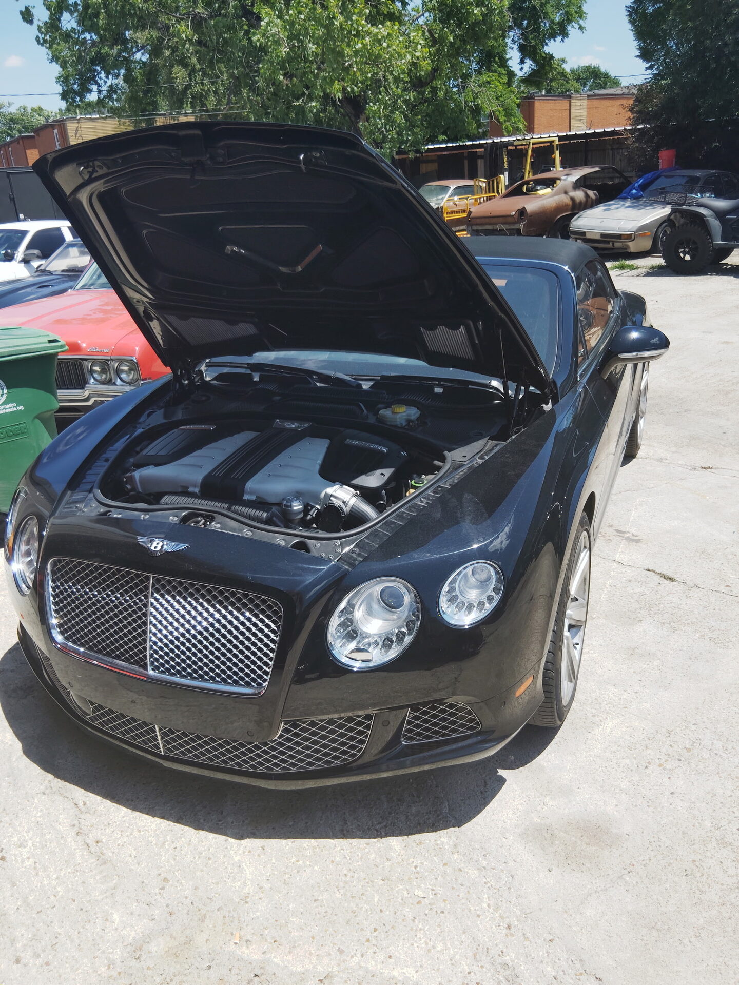 Bentley Continental in the shop