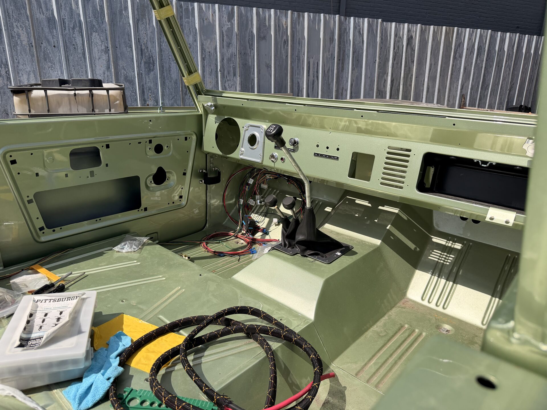 Bronco dashboard trim work
