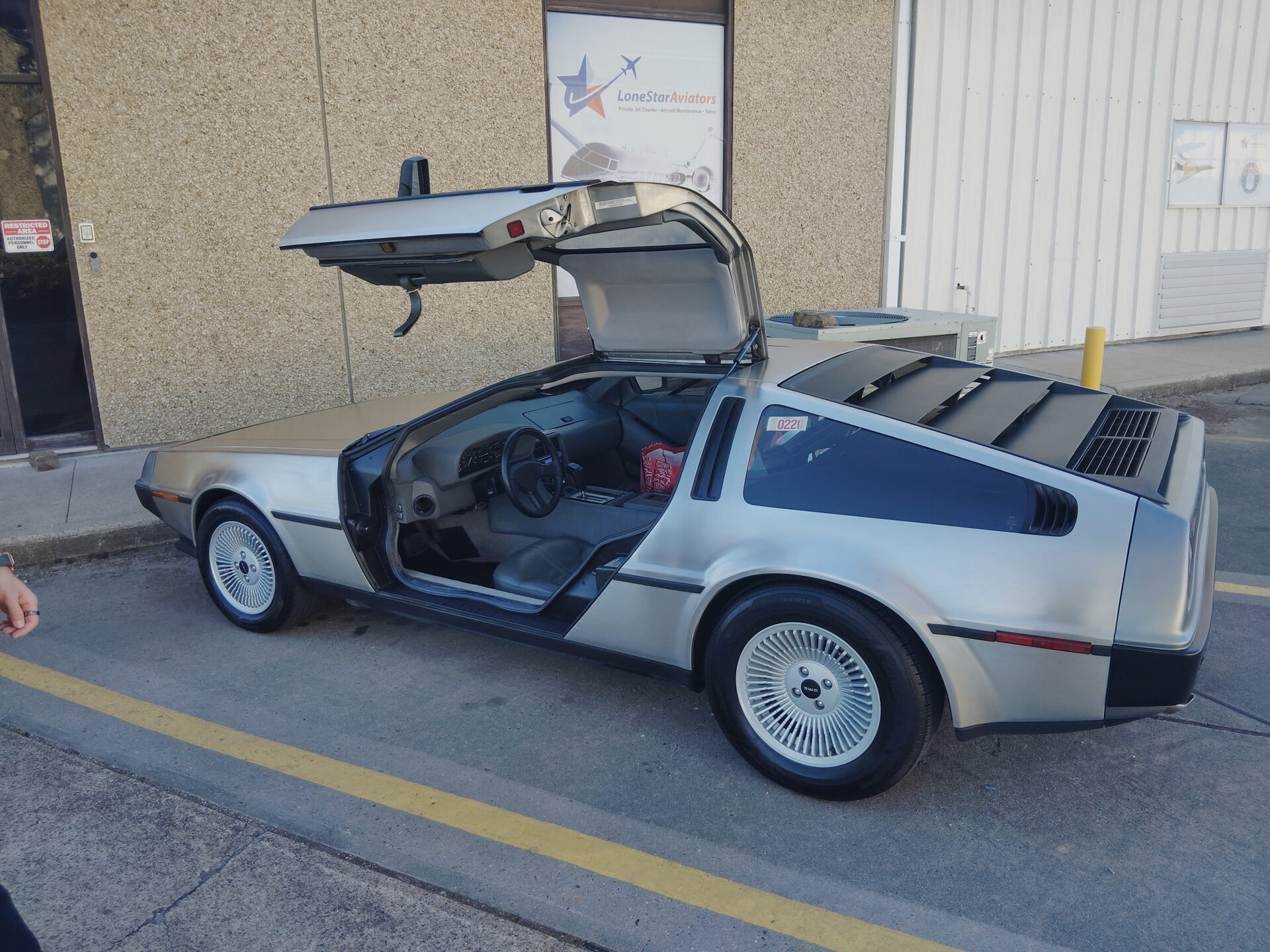 DeLorean in the shop