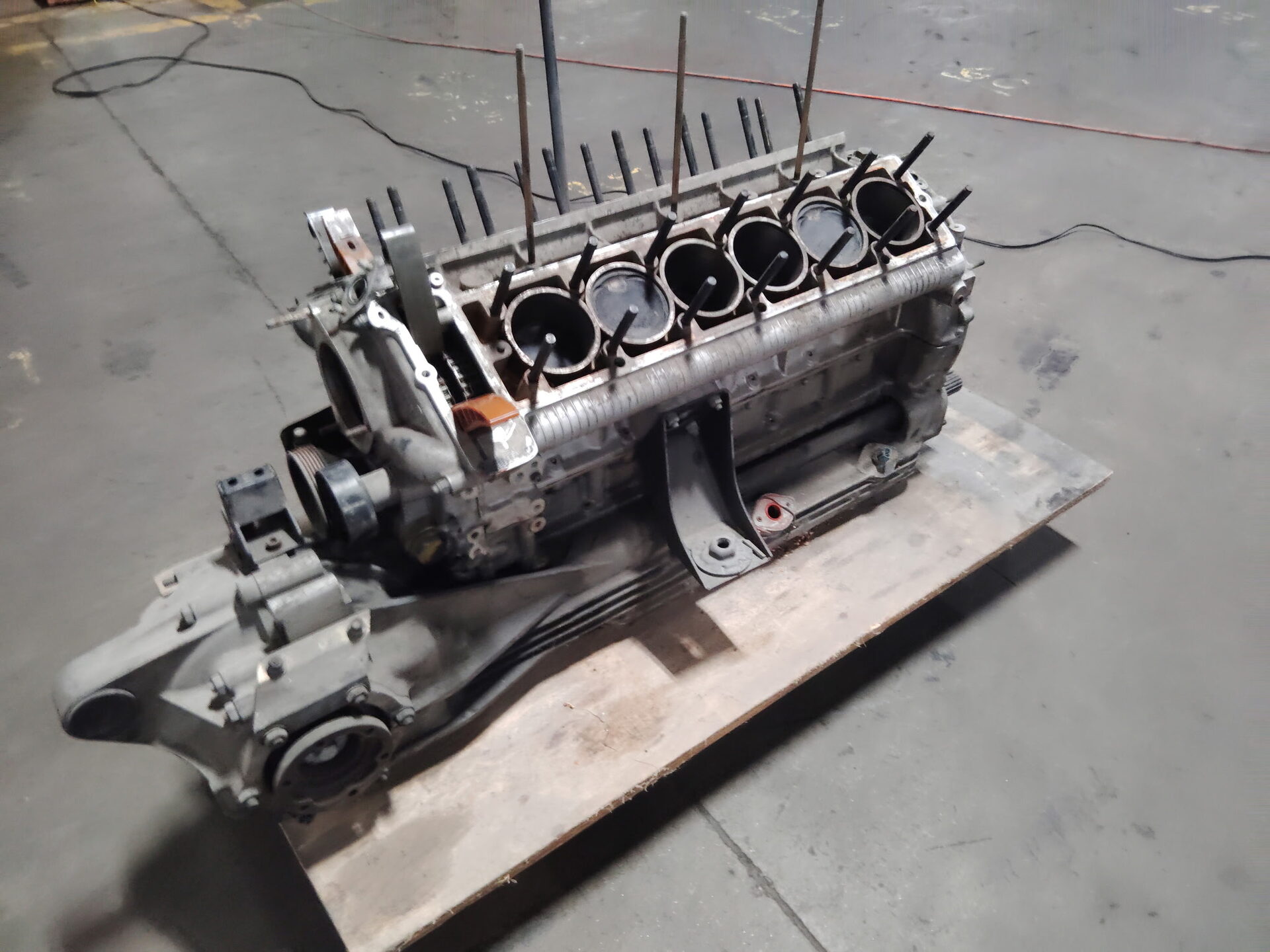 Engine block machining