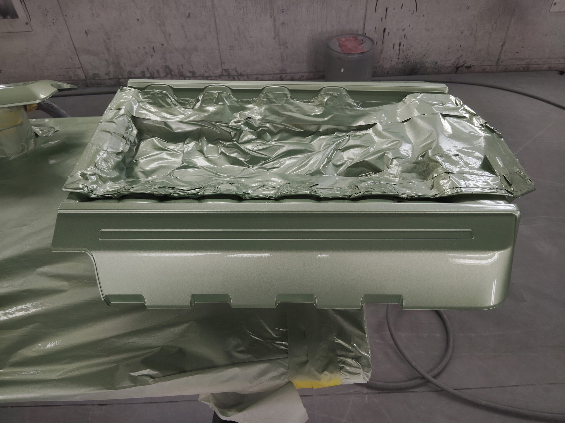 Freshly painted panels