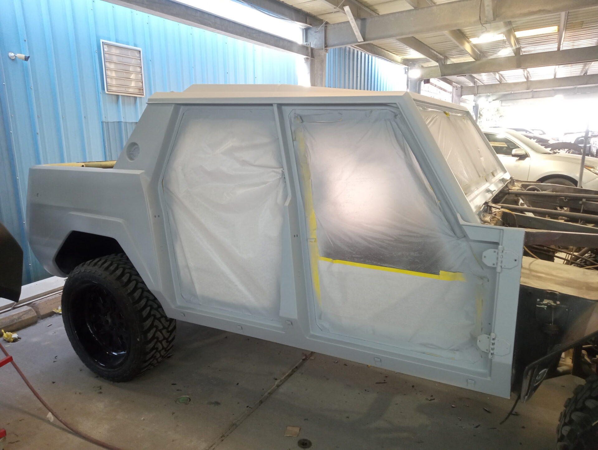 LM002 in the paint booth