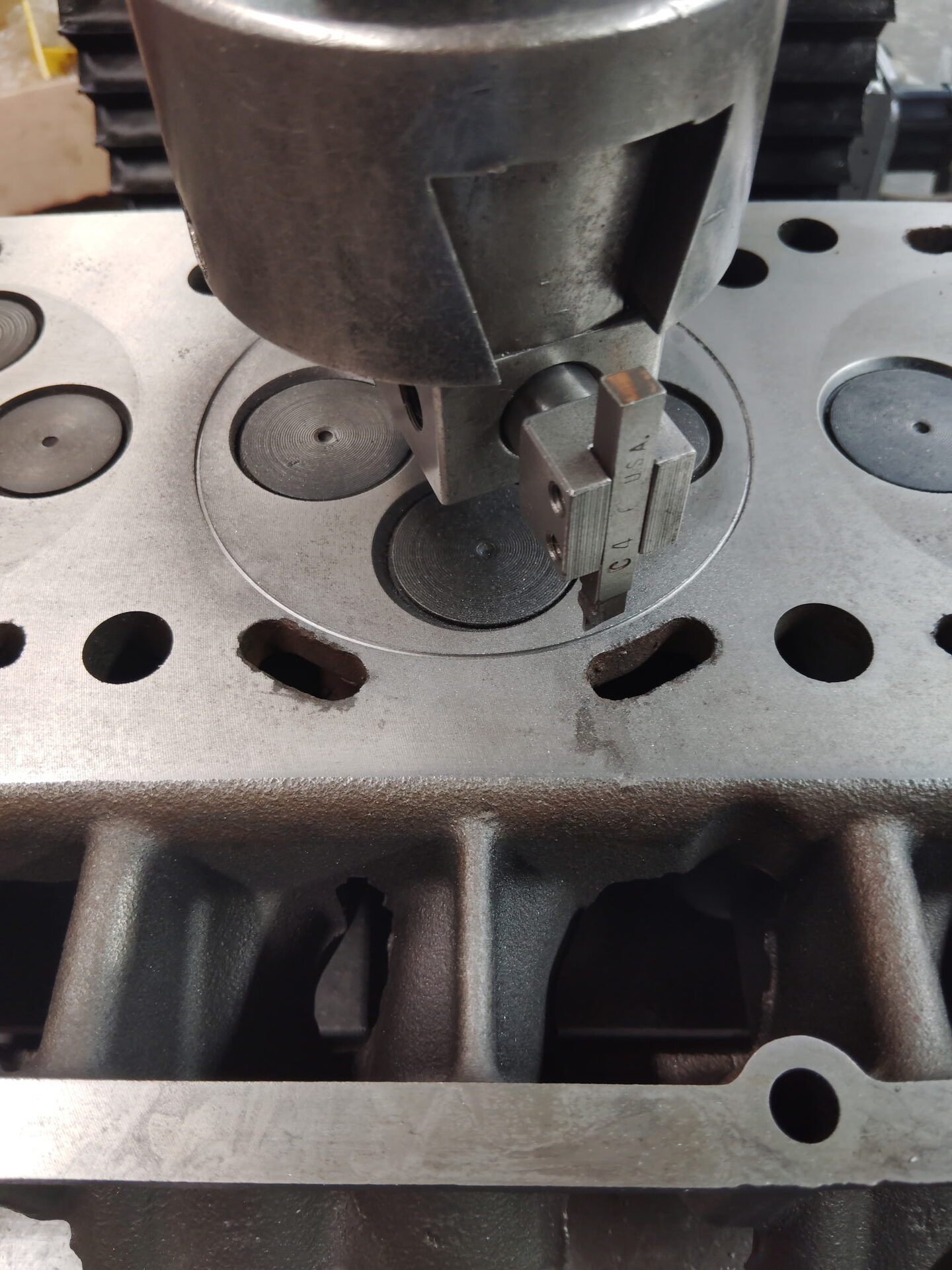 Valve seat machining operation